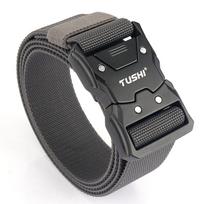 Naujas Taktinis Greito Atleidimo Mygtukas Elastingas Diržas Atsitiktinis Įrankių Diržas Lauko Treniruočių Diržas Vyriškas Diržas 125cm tamsiai pilka spalva
