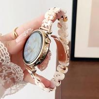 Dervos apyrankė Huawei Watch GT 4 41mm 46mm 18mm 20 22mm Plona apyrankė Samsung Galaxy 4 5 pro 6 Classic 44mm 40mm Moteriškas apyrankė 22mm beige