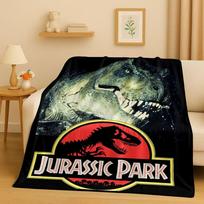 3D Juros periodo parko dinozaurų animacinis flanelinis pledas, itin minkštas šiltas pliušinis užtiesalas namų miegamojo lovai sofai, biurui, stovyklavimui 100x150cm