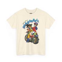 Dragon Ball Capsule Ride Goku Bulma Pure Cotton Tshirt Men and Women Anime Style Fashion Comfortable Casual Short Sleeved Shirt XL white