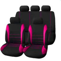 Meksikietiško juosmens stiliaus universali automobilio sėdynės užvalkalas, pilnas padengimas, juodas 4-piece Set (Front Double Seat) purpurinė