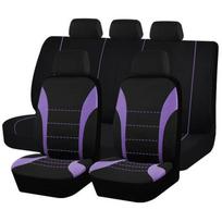 Meksikietiško juosmens stiliaus universali automobilio sėdynės užvalkalas, pilnas padengimas, juodas 4-piece Set (Front Double Seat) violetinė