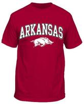 Arkansas Razorbacks Vyriški bordo spalvos koledžo lankas trumpomis rankovėmis marškinėliai S brown