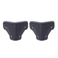 2pcs Speaker Corners Plastic Right Angle Rounded Protector Guitar Amplifier Stage Cabinets Accessories Replacement Black black