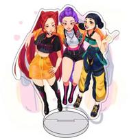 Kpop Demon Hunters Acrylic Stand K-Pop Acrylic Big Stand K-Pop Demon Hunters Acrylic Display K-Pop Acrylic Standee K-Pop Demon 15CM black
