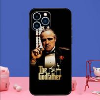 Jungtinių Valstijų TV filmo „Krikštatėvis“ dėklas telefonui iPhone 17 16 14 13 12 11 15 Pro Max mini 15 16 Plus 16e 17 Air Bamperio apsauga iPhone 15 brown