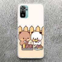 Bubu Dudu Cartoon Cute Print Soft Case for Xiaomi Redmi Note 14 13 12S 11S Phone Shell 10 Pro Plus 11E 11T 12 11 10S 5G Cover Redmi Note 13 Pro 4G white
