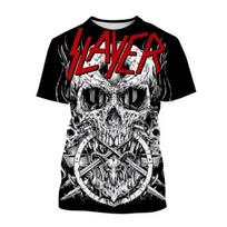 Vasariniai marškinėliai Slayer Roko Grupė 3D Spausdinimas Gatvės Stilius Vyrams Moterims Laisvalaikio Per dydį Trumpomis Rankovėmis T-shirt Vyriški Marškinėliai Viršutiniai Drabužiai Vyro Drabužiai XXS gray