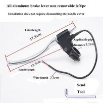 Aluminum Alloy Bicycle BMX Handle Ultralight Cycling Brake Levers  Bicycle Accessories White-Left No Disassembly black