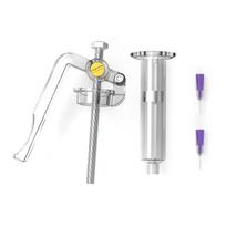 Portable Solder Paste Booster Alloy Steel Tube Piston Plunger Dispenser Labor Saving Manual Syringe Soldering Propulsion Tool