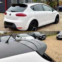 SEAT 2009-2012 LEON Leon MK2 Juodo anglies pluošto rašto automobilio galinės bagažinės spoileris Galinis bagažinės sparnas Automobilio stiliaus priedai Bright black gray