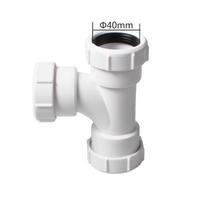 PVC Tee Adapter for 40mm For Drainage Applications Built with White PP Reinforcement and Compression-Type Sealing