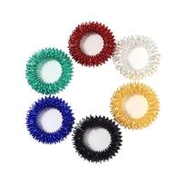Spiky Sensory Finger Rings 1/5/10 PCS Flexible Alloy Spring Finger Massager Ring Toy Accupressure Pressure Loop Ring 1PCS blue