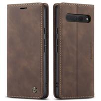 CaseMe odinis dėklas Google Pixel 8 7 6 Pro 7A, prabangus retro piniginė su kortelių lizdais, magnetiniu užsegimu, atsparus smūgiams telefono dangtelis For Pixel 8 Pro kava