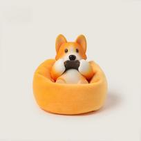 New Partyanimals Anime Figure Party Animal Lying Win Series Handmade Cute Cat Duck Collection Figure Desktop Ornament Toy Gifts with box beige