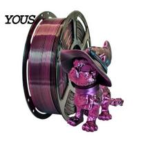 High Toughness Pla Silk PLA 3D Printer Filament, Heat Resistant Metallic FDM Accessories 1.75mm 1kg Spool Shiny Filament for Printed Models black