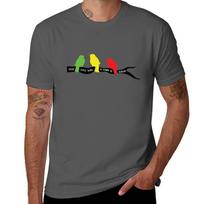 3 maži paukšteliai Kiekvienas mažas dalykas bus gerai Marškinėliai Senoviniai drabužiai Sweat Dizainerio marškinėliai Unisex 3XL black