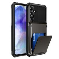 For Samsung Galaxy A15 A25 A35 A55 5G Case Wallet Flip Card Slot Shockproof Armor Funda For Samsung A55 A05s A 25 15 35 55 Cover For Galaxy A15 pilka spalva