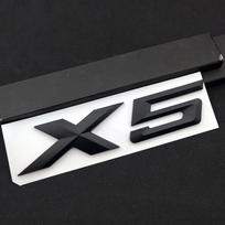 3D ABS Lipdukas Matinis Juodas Chromuotas Raidės Automobilio Bagažinei BMW X5 Logotipas X5 Raidės Lipdukai Emblema Ženklelis E70 E53 F15 G05 Priedai uo2 2004-2014 white