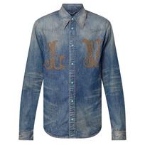 LOUIS VUITTON Fitted Long-Sleeved Denim Shirt 1AFXL5 L0 mėlyna
