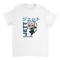 Jett Valorant T-Shirt and kids tshirt, Gamer Apparel 3XL gray