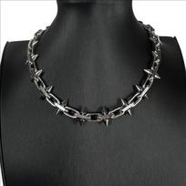 Smaiguotos Grandinės Hip-Hop Gotikinio Punk Stiliaus Dygliuotos Grandinės Apykaklė Choker Vyrams Moterims Merginoms Papuošalo Aksesuaras as the picture black