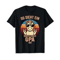 So Sieht Ein Richtig Cooler Opa Aus T Shirt Vintage Stretched Slightly Stylish Casual Streetwear Fashion M beige