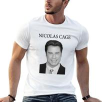 New Nicolas Cage John Travolta Faceoff Tshirt Vintage Clothes Hippie Clothes Plus Size Tops Short Sleeve Unisexs T Shirt S white