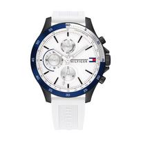 Tommy Hilfiger Men's Multi-Dial Quartz Watch Bench Strap One Size White white