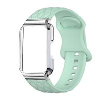 Huawei Band 11 Silicone Watch Strap with Rhombus Pattern and Metal Frame Huawei Band 11 gray
