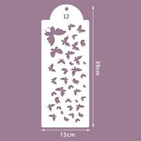 Plastic Cake Mesh Stencil Cookies Chocolate Dessert Fondant Decoration Embossing Stamps Stencils Drawing Painting Baking Tools gray