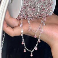 1 Meter Length Rhinestone Chain Multi-color Jewelry Chain Zircon Chain  Jewelry Making gray