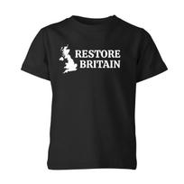 Restore Britain T Shirt Rupert Lowe Politics Patriot British Anti Labour Unisex 3XL black