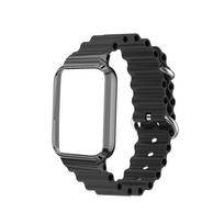 Compatible Xiaomi Band 10 Pro Metal Frame with Ocean Silicone Strap Ceramic Version juoda