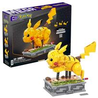 Mattel Mega Bloks Pokémon Pikachu Runs Moving Block Set 1095 Pieces Ages 12 Up HGC23 yellow