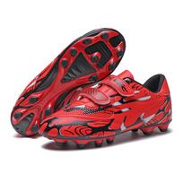 Berniukų futbolo bateliai su dygliukais, guminiais, minkštais padais, vaikų profesionalūs dirbtinės vejos treniruočių futbolo bateliai mergaitėms 30 ryškiai raudonos spalvos