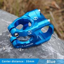 CNC Mountain Bike Stem 31.8mm MTB Road Bicycle Short Power Aluminum Alloy High Strength Climbing Riser mėlyna