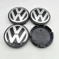 4 vnt. 56 mm 65 mm automobilio emblema ratlankio centrinis dangtelis VW Volkswagen Golf Jetta Polo Passat Touran CC 3B7601171 1J0601171 black