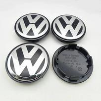 4 vnt. 56 mm 65 mm automobilio emblema ratlankio centrinis dangtelis VW Volkswagen Golf Jetta Polo Passat Touran CC 3B7601171 1J0601171 black