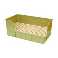 Rabbit Litter for Cage Corner Toilet Box Bedpan Pee Pan Tray Pet Toilet Potty Train for Guinea Pig Bunny Chinchillas žalia