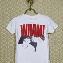 Vintažiniai 1984 m. Wham George Michael marškinėliai Balti 80-ųjų New Wave Pop Grupės Laisvalaikio Švelnūs Vintažiniai Universalūs Kvėpuojantys Grafiniai S white