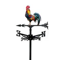 Gaidys Vėjarodis Vintage Metalinis Sodo Vėjo Krypties Ornamentas Daugiaspalvis black