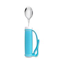 Anti-Shake Anti-Slip Eating Spoon Angle Adjustable Food Aid Fork  Stroke Recovery 2in1 Fork Spoon white