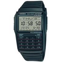 Casio Data Bank DBC-32-1A Vyriškas skaitmeninis skaičiuotuvo laikrodis 10 metų baterija Juodas dervos dirželis gray