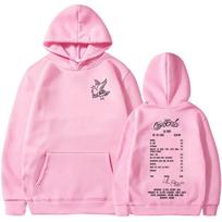Rapper Lil Peep Cry Baby Album Graphic Hoodies Men Women Fleece Casual Oversized Sweatshirt Fashion Hip Hop Long Sleeve Pullover M rožinė