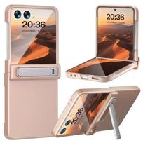 For Samsung Galaxy Z Flip 7 Flip 8 Case with Built-in Screen Protector Kickstand Hinge Protection, Hard PC Slim Shockproof Cover For Galaxy Z Flip 7 orange