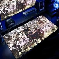 Attack On Titan Anime pelės kilimėlis Kompiuterio neslystantis žaidimų pelės kilimėlis XXL Užrakinamas kraštas Žaidimų PC Nešiojamojo kompiuterio klaviatūros pelės kilimėlis Stalo kilimėlis 30x60cm