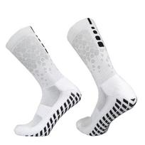 Breathable Soccer Grip Socks Anti Slip Sports Training Socks Football Grip Socks  Soccer Matches balta