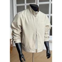 Plus Size Stand Collar Hong Kong Style Long Sleeve Jacket For Men 5XL abrikosas