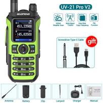 Baofeng UV-21 Pro Walkie Talkie Wireless Copy Frequency Multi-Band NOAA Long Range Type-C For UV-32 UV-5R Mini Two Way Ham Radio EURO